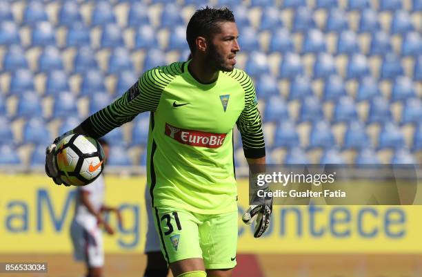 Estoril Praia goalkeeper Moreira from Portugal in action during the Primeira Liga match between GD Estoril Praia and GD Chaves at Estadio Antonio...