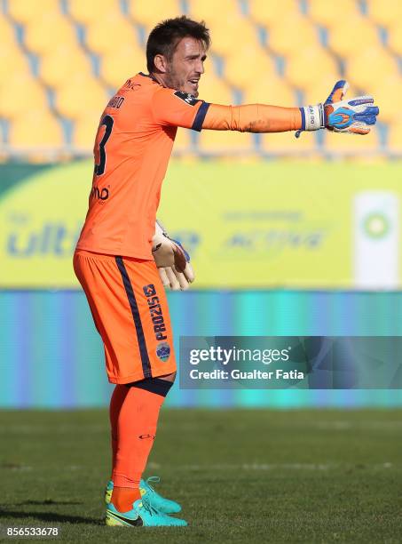 Chaves goalkeeper Ricardo Nunes from Portugal in action during the Primeira Liga match between GD Estoril Praia and GD Chaves at Estadio Antonio...