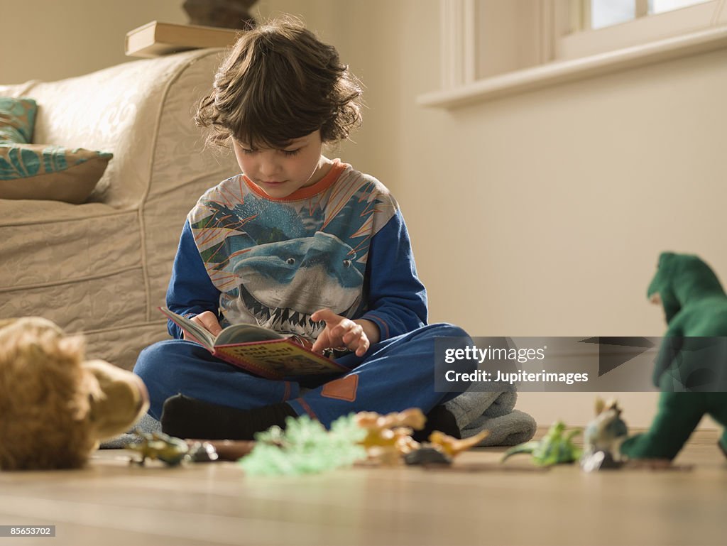 Boy playing with toys