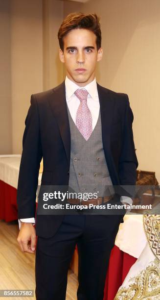 Bullfighter Gonzalo Caballero receives XVIII Dinastia Bienvenida Trophy of San Isidro Fair on September 29, 2017 in Madrid, Spain.