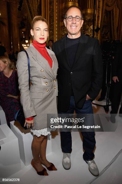 Jerry Seinfeld and wife Jessica attend the Stella McCartney show as part of the Paris Fashion Week Womenswear Spring/Summer 2018 on October 2, 2017...