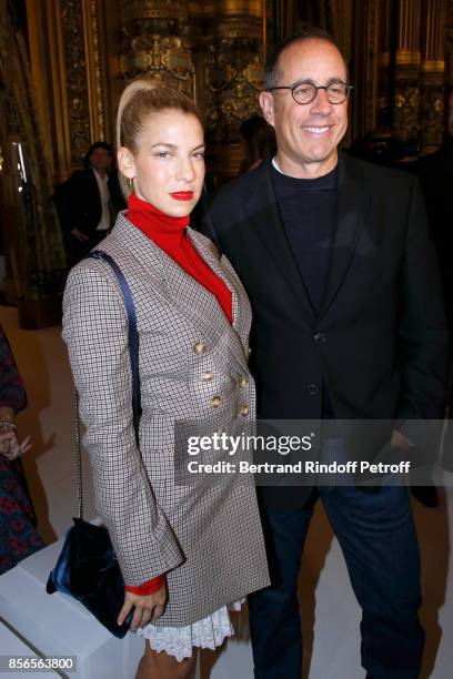 Actor Jerry Seinfeld and his wife Jessica attend the Stella McCartney show as part of the Paris Fashion Week Womenswear Spring/Summer 2018 on October...