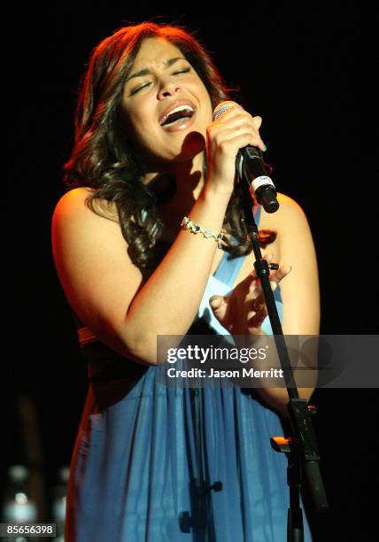 Singer Jordin Sparks performs at 'One Splendid Evening' sponsored by Carnival Cruise Lines and benefiting VH1 Save The Music Foundation held on the...