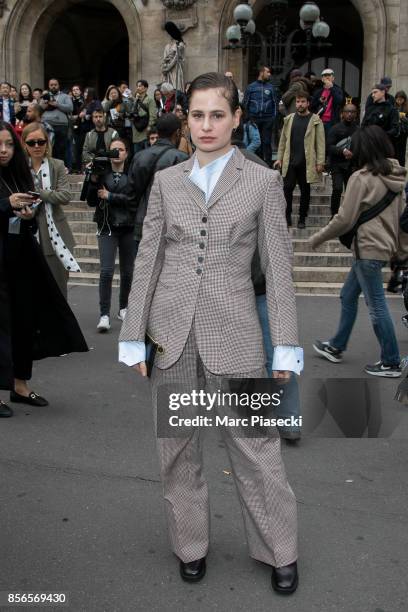 Singer Heloise Letissier a.k.a. Christine And The Queens arrives to attend the 'Stella McCartney' fashion show at Opera de Paris on October 2, 2017...