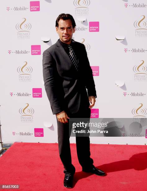 Cristian de la Fuente attends the T-Mobile's red carpet fan experience at Premio Lo Nuestro a la Musica Latina at BankUnited Center on March 26, 2009...