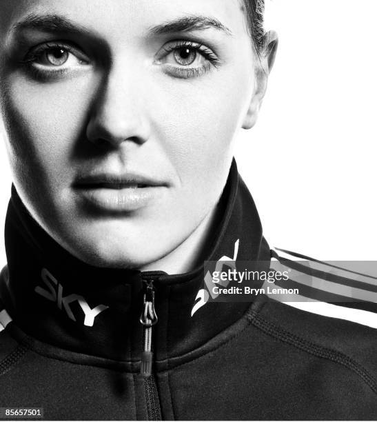Olympic Gold Medalist Victoria Pendleton poses for photographs at the Manchester Velodrome on March 19, 2009 in Manchester, England.
