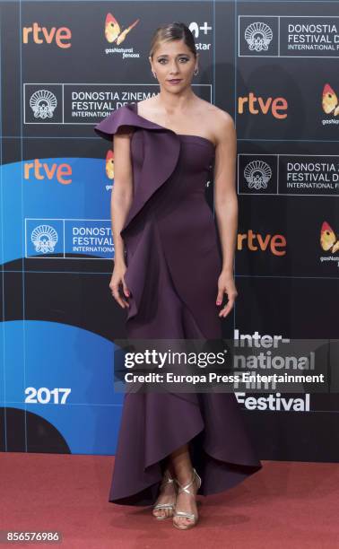 Mariam Hernandez attends the red carpet of the closure gala during 65th San Sebastian Film Festival at Kursaal on September 30, 2017 in San...