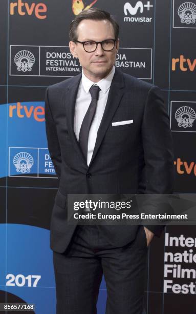 Christian Slater attends the red carpet of the closure gala during 65th San Sebastian Film Festival at Kursaal on September 30, 2017 in San...