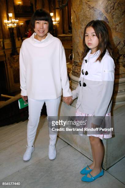 Angelica Cheung and her daughter Hayley Cheung attend the Stella McCartney show as part of the Paris Fashion Week Womenswear Spring/Summer 2018 on...