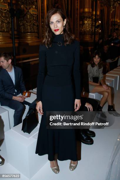 Aymeline Valade attends the Stella McCartney show as part of the Paris Fashion Week Womenswear Spring/Summer 2018 on October 2, 2017 in Paris, France.