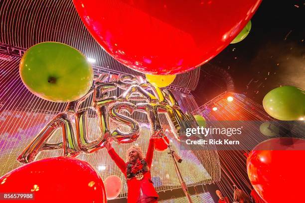 Musician/vocalist Wayne Coyne of The Flaming Lips performs performs in concert at ACL Live on October 1, 2017 in Austin, Texas.