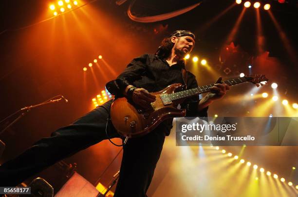 Guitarist Bruce Kulick performs with Monster Circus at the Las Vegas Hilton on March 26, 2009 in Las Vegas, Nevada.