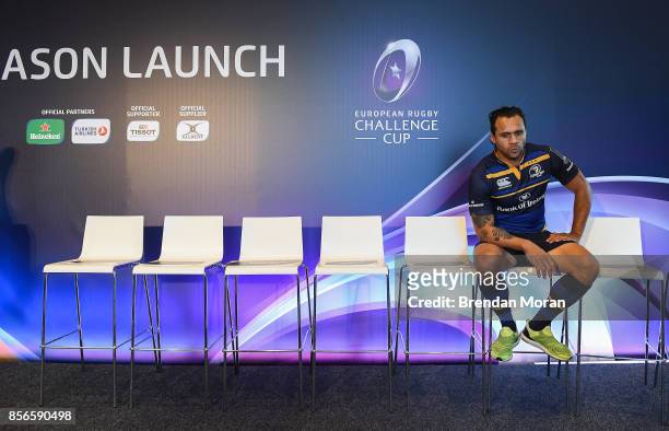 Dublin , Ireland - 2 October 2017; Leinster captain Isa Nacewa in attendance at the European Rugby Champions Cup and Challenge Cup 2017/18 season...