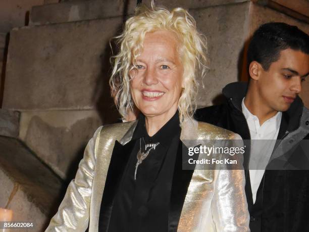 Ellen Von Unwerth attends The Vogue Party : Outside Arrivals as part of the Paris Fashion Week Womenswear Spring/Summer 2018 on October 1, 2017 in...