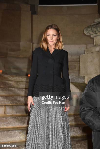 Olivia Palermo attends The Vogue Party : Outside Arrivals as part of the Paris Fashion Week Womenswear Spring/Summer 2018 on October 1, 2017 in...