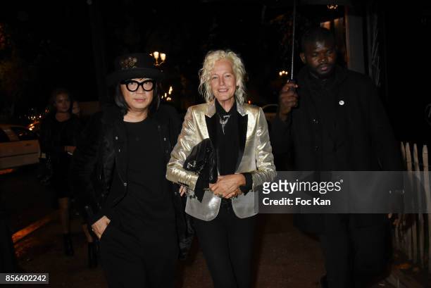 Ellen Von UnwerthÊ and Wayne K. Attend The Vogue Party : Outside Arrivals as part of the Paris Fashion Week Womenswear Spring/Summer 2018 on October...