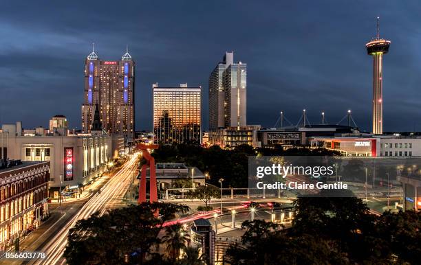 san antonio - tower of the americas stock pictures, royalty-free photos & images