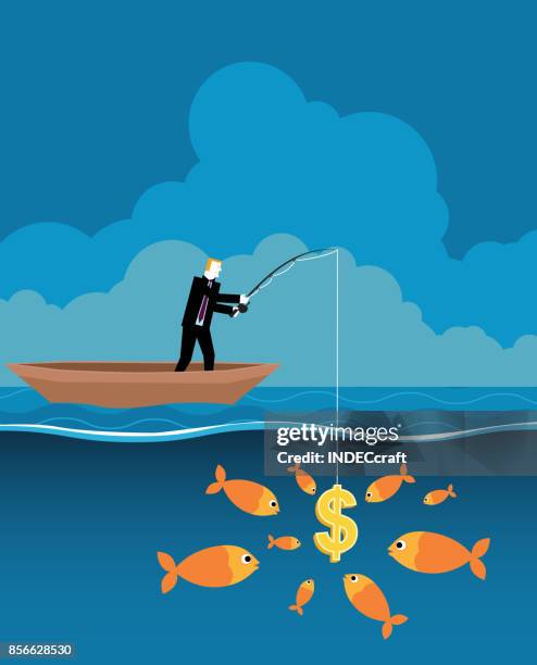 business  skills - fish in bulb stock illustrations