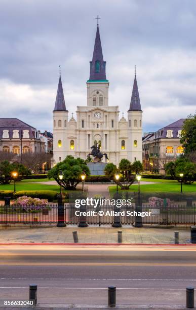 st. louis cathedral new orleans - new orleans french quarter stock pictures, royalty-free photos & images