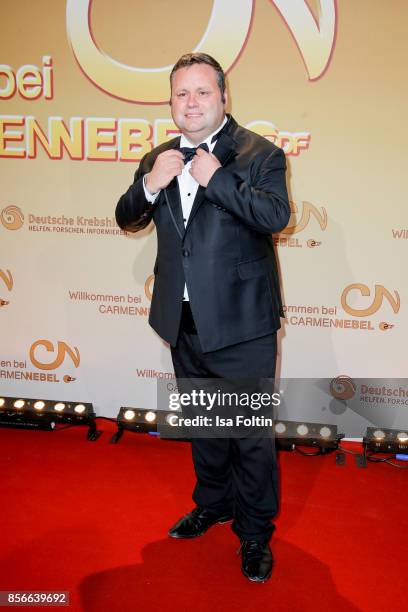 British opera singer Paul Potts during the tv show 'Willkommen bei Carmen Nebel' at TUI Arena on September 30, 2017 in Hanover, Germany.