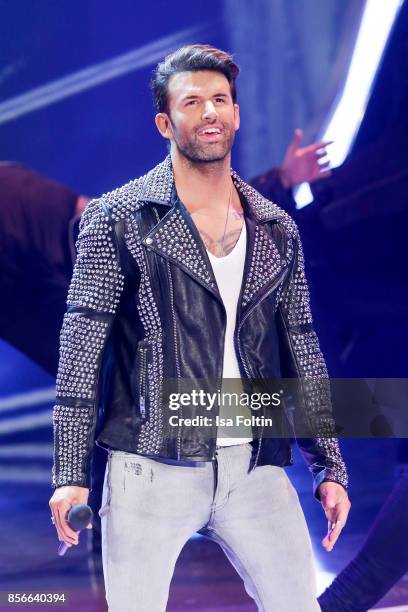 German singer Jay Khan performs during the tv show 'Willkommen bei Carmen Nebel' at TUI Arena on September 30, 2017 in Hanover, Germany.