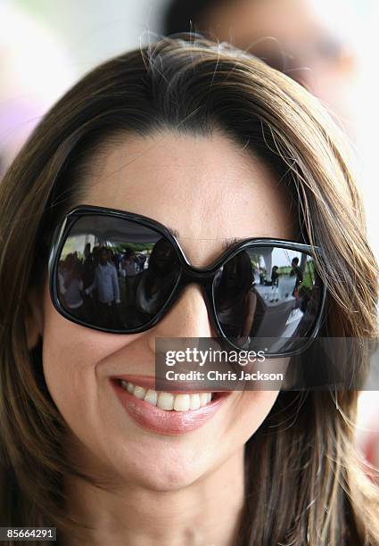 Actress Karishma Kapoor attends the Cartier International Dubai Polo Challenge at the Desert Palm Hotel on March 27, 2009 in Dubai, United Arab...