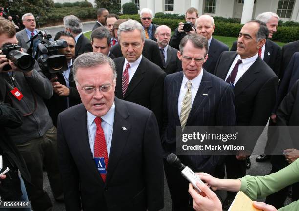 Kenneth D. Lewis, Chairman, CEO, and President of Bank of America, John Stumpf,CEO Wells Fargo, Richard Davis, CEO of Bancorp, and John Mack, CEO of...