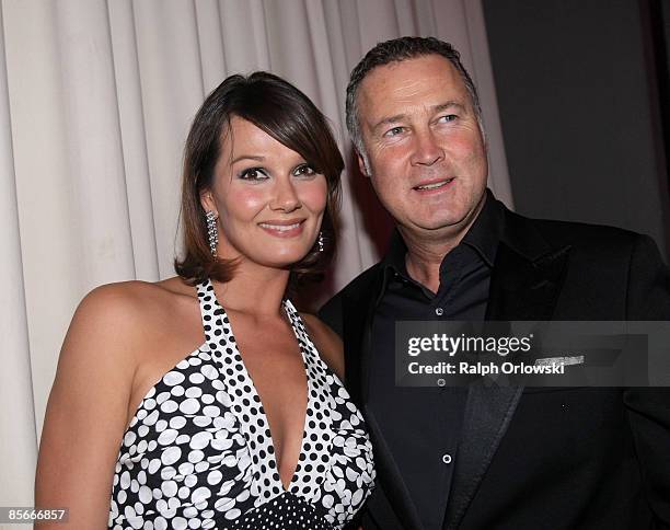 Franziska van Almsick and her husband Juergen B. Harder attend the Radio Regenbogen Award at the Schwarzwaldhalle on March 27, 2009 in Karlsruhe,...