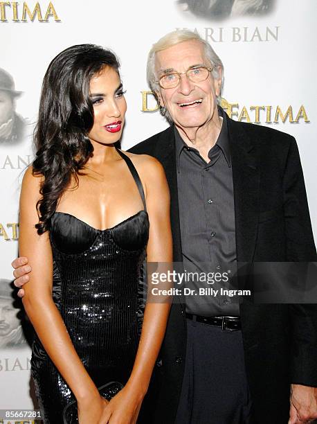 Actress Danielle Pollack and Actor Martin Landau arrives at the world premiere of "David And Fatima" at the Music Hall Theatre on September 12, 2008...