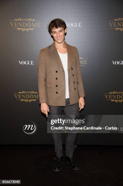 Hugo Marchand attends Vogue Party as part of the Paris Fashion Week Womenswear Spring/Summer 2018 at on October 1, 2017 in Paris, France.