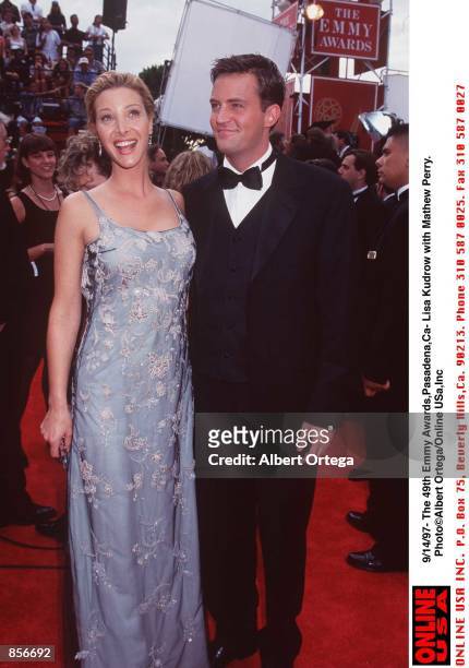 The 49th Emmy Awards- Lisa Kudrow with Matthew Perry.