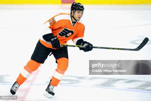 Chris VandeVelde of the Philadelphia Flyers plays in a game against the Ottawa Senators at Wells Fargo Center on January 6, 2015 in Philadelphia,...