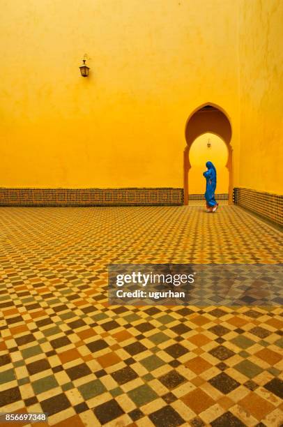 moulay ismail mausoleum i marocko - meknes bildbanksfoton och bilder