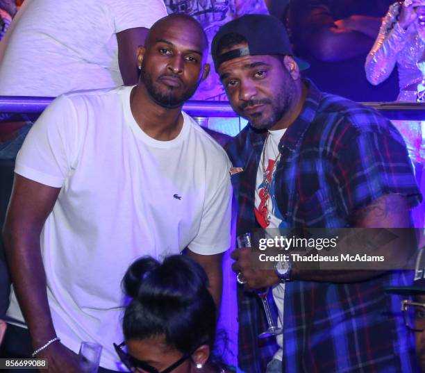 Mike Gardner and Jim Jones at LIV nightclub at Fontainebleau Miami on October 1, 2017 in Miami Beach, Florida.