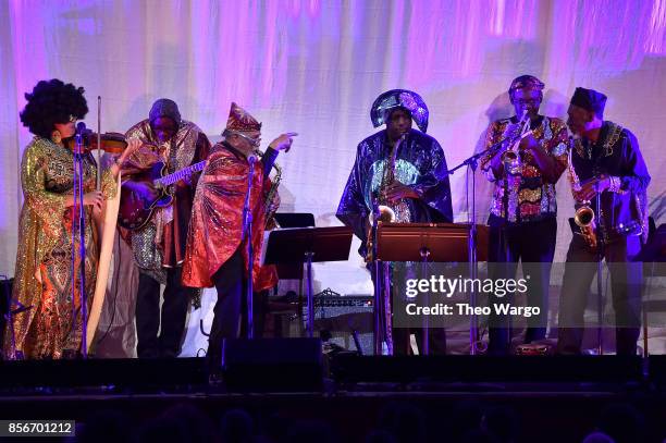 Members of The Sun Ra Arkestra perform during Orion's Rise: A Special Performance With Solange And The Sun Ra Arkestra at The Kennedy Center on...