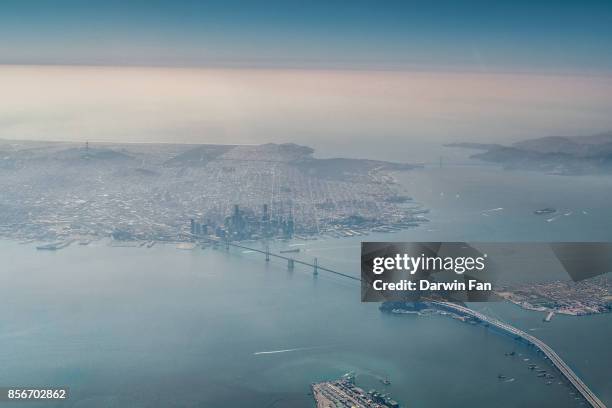 san francisco aerial - treasure island california stock pictures, royalty-free photos & images