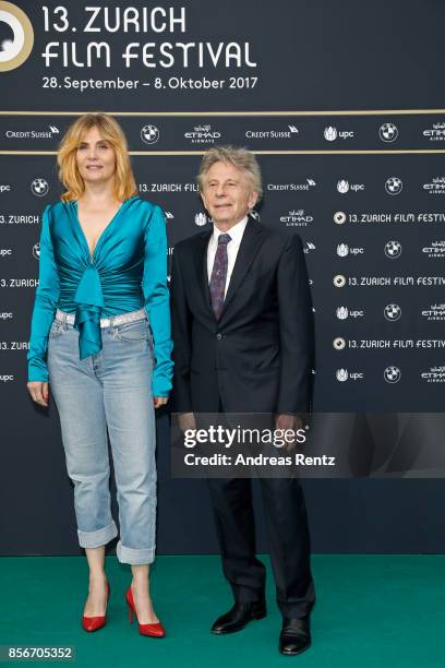 Emmanuelle Seigner and Roman Polanski attends the 'D'apres une histoire vraie' premiere at the 13th Zurich Film Festival on October 2, 2017 in...