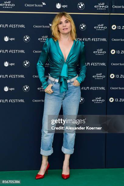 Emmanuelle Seigner attends the 'D'apres une histoire vraie' premiere at the 13th Zurich Film Festival on October 2, 2017 in Zurich, Switzerland. The...