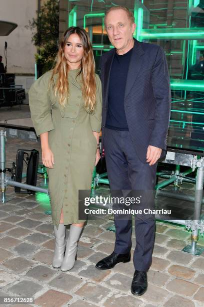 Host Miroslava Duma and Francois-Henri Pinault attend the Fashion Tech Lab Launch Event Hosted By Miroslova Duma And Stella McCartney as part of...