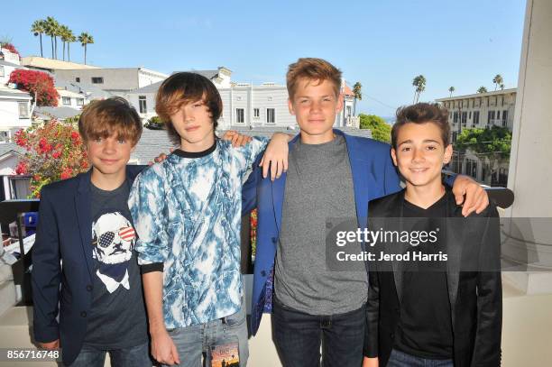 The cast of 'Rockaway' Tanner Flood, Keidrich Sellati, Harrison Wittmeyer and Colin Critchley attend the 2017 Catalina Film Festival on September 30,...