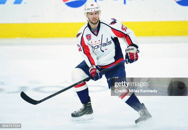 Mike Green of the Washington Capitals plays in a game against the Philadelphia Flyers at Wells Fargo Center on January 8, 2015 in Philadelphia,...