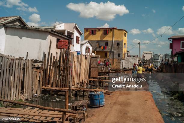 Houses are seen in Antananrivo, Madagascar as plague spreads rapidly in cities across the country on October 2, 2017. Twenty people have died so far...