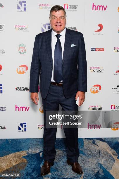 Sam Allardyce attends the Legends of Football fundraiser at The Grosvenor House Hotel on October 2, 2017 in London, England. The annual...