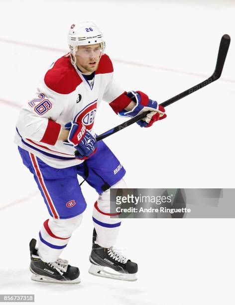 Jiri Sekac of the Montreal Canadiens plays in a game against the Ottawa Senators at Canadian Tire Centre on January 15, 2015 in Ottawa, Ontario,...