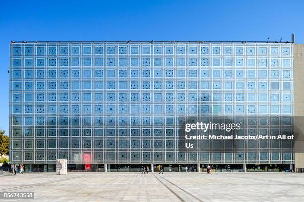 France, Paris, Institut du monde arabe facade - 27th september 2015