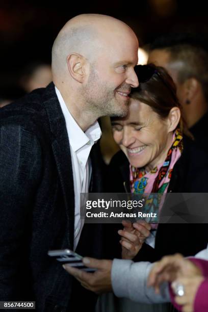 Marc Forster takes selfies with fans as he attends the 'All I See Is You' premiere at the 13th Zurich Film Festival on October 2, 2017 in Zurich,...