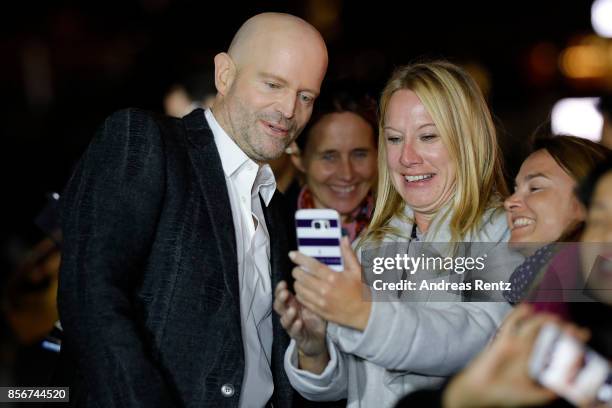 Marc Forster takes selfies with fans as he attends the 'All I See Is You' premiere at the 13th Zurich Film Festival on October 2, 2017 in Zurich,...