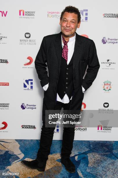 Craig Charles attends the Legends of Football fundraiser at The Grosvenor House Hotel on October 2, 2017 in London, England. The annual...