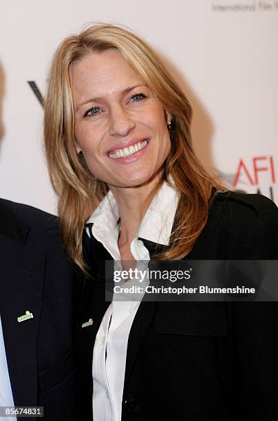 Actress Robin Wright Penn attends the screening of the documentary film, "HAZE" at the AFI DALLAS International Film Festival at AMC NorthPark 15 on...