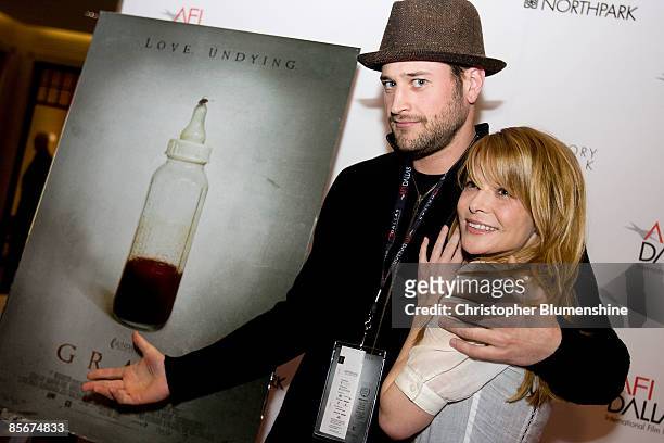 Director Paul Solet and actress Jordan Ladd arrive at the AFI DALLAS International Film Festival at AMC NorthPark 15 on March 27, 2009 in Dallas...